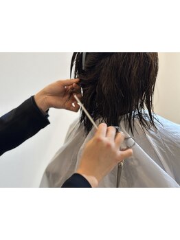 ショート特化型美容師も在籍！1人1人の髪の流れを見極めてカット。乾かすだけで時短スタイリングが叶う♪