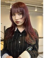 ブリーチなし!艶感ピンクベージュ