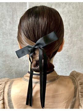 スタイル 横浜(STYLE) 結婚式お呼ばれタイトシニヨン/ヘアセット/カチモリ/アレンジ