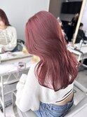 チェリーレッド×レイヤーカット◎