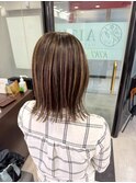 白髪ぼかしハイライト ベージュ
