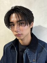 ニコ トウキョウ ロジック(nico TOKYO Logic)&nbsp;フェザーパーマニュアンスパーマメンズセンターパート襟足あり