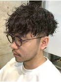 ツイストパーマメンズパーマ波巻きパーマシャドウパーマ佐賀市