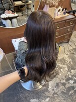 チャプター 問屋町(chapter) 透明感ケアカラーオリーブベージュ顔まわりレイヤーカット韓国