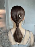 【ローポニーテール】結婚式/銀座/ヘアセット/アレンジ/カチモリ