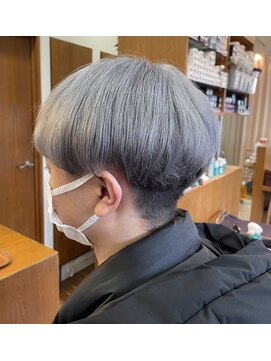 ナチュラルヘアーラック メンズ　ショートボブ