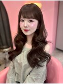 アイドル前髪☆とたっぷりレイヤーで垢抜け抜群ヘアに/ブラウン