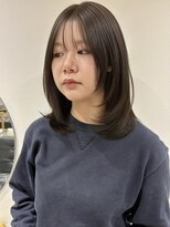 ラミエバイメルト 下北沢(lamie by melt)&nbsp;レイヤーカットシースルーバング小顔ヘアオリーブベージュ下北沢