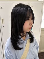 エクファ ヘア リゾート 大津 瀬田店(ex-fa hair resort)&nbsp;ミルクティーブロンド/ダークブルー/デジタルパーマ/大津/瀬田