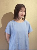 【こなれ感UP】外はねボブ×透明感カラー