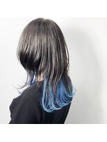 バージョン(Ver.)&nbsp;ミディアムレイヤー × インナーカラー ペールブルー 水色 柏