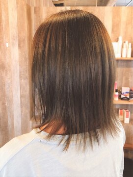 アルム(hair salon Alum) 『 オリーブ系ベージュカラー☆ さらつや縮毛矯正 』