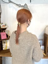 ヘアーアイストゥーレ(HAIR ICI TRE)&nbsp;オレンジベージュ ブリーチカラー 暖色 担当渡辺聖