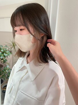 ユイル(Uil) 似合わせ小顔ボブ×インナーカラー デザインカラー