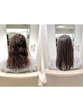 傷みや年齢髪に特化した酸性ストレート技術で、広がる髪、弱くなってしまった髪、様々な髪質に対応可能◎