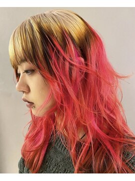 ハコ プラス(HACO+) レイヤーカット　ウルフ　ケアブリーチ　デザインカラー
