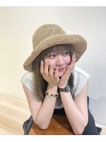 ゲリール ヘア プラス ケア(guerir hair+care) 【guerir hair + care】顔周りレイヤー×オリーブベージュ