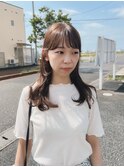 セミロング顔周りレイヤーおくれ毛前髪新潟東区松崎
