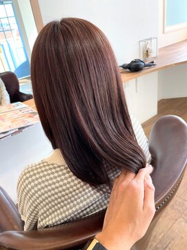 ドルチェ(dolce) ほんのりピンク グレージュカラー　髪質改善トリートメント