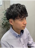 STYLE藤沢メンズカット黒髪ビジネスマッシュニュアンスパーマ