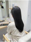 マットグレージュ/暗髪/透明感カラー