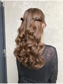【ねじりハーフアップへアレンジ】ヘアセット/ツインテール/韓国