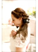 結婚式☆二次会★CHARMERサイドルーズウエーブヘアセット