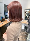 シンプルボブ×ナチュラルチェリーブラウン＊fukuda
