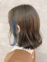 タロ(talo) インナーカラー×マリンブルー×ミディアム