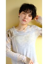 スリーアン(THREE ann.)&nbsp;マッシュショートパーマハンサムショート