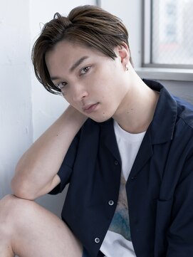 ローエン(ROWEN) 『ROWEN』かきあげバング×ツーブロマッシュ×オリーブベージュ