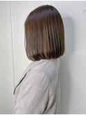 斜めバング/シルキーベージュ/ブラントカット[国分寺駅]