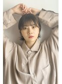 20代30代ニュアンスカラー外ハネミニボブ