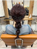 ヘアセット　ダウンスタイル　お呼ばれセットアップ