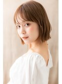 外国人風ハイライトカーキベージュぱっつんボブZ上尾10代20代!