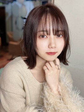 リークフー(Ree cu fuu) 外ハネ大人ボブ20代30代40代/ニュアンスレイヤー艶カラー