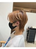 ダークアッシュ/アッシュブラック/カルマパーマ/ベリーショート