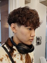 バイフィフス 原宿/表参道(by fifth)&nbsp;原宿ゆるめシャドウパーマメンズマッシュウルフカット10代20代