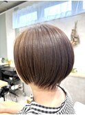 ショートヘア、丸みショート、ラベンダーミルクティー
