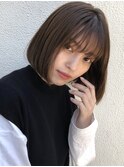 サイドバングくびれヘアセミディモテ髪美髪前髪愛され艶感