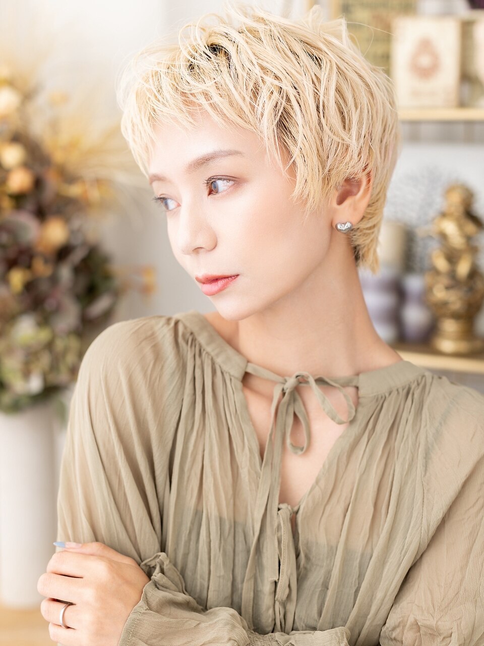 フレンチカジュアルマッシュショートパーマa上尾10代20代30代