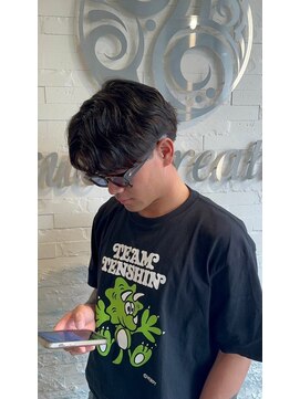 トゥルークリエイション 新越谷(True Creation) MEN’S HAIR/サーフカール/刈り上げセンターパート/新越谷