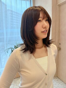 オン キャナルシティ博多前店(on) 【晴音】ミディアムレイヤー/ブラウンベージュ/20代