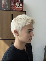 シールドヘアー 沖縄 新都心(C'LD Hair) メンズ抜きっぱなしホワイトブロンド/那覇美容室