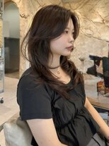 シティ オモテサンドウ(CITY omotesando)&nbsp;顔周りレイヤー×艶ブラウンセミロング