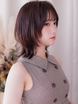 カバーヘアアンドスパ ブリス 浦和(COVER HAIR&SPA bliss) 夏カラーブリーチなし小顔シースルーバングマレットウルフ20代a