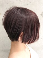 アヴァンスクロス あべのルシアス店(AVANCE.CROSS)&nbsp;前下がりショートボブ×ベリーピンク
