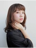 ゆるふわカール 大人かわいい 斜めバング★★