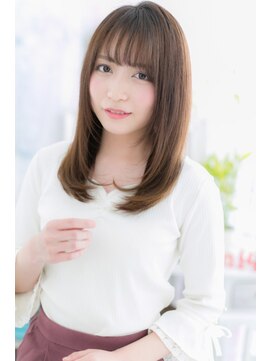 ヘアアンドビューティー ミック(Hair & Beauty miq) ツヤをまとった…愛され万能ストレートセミディ
