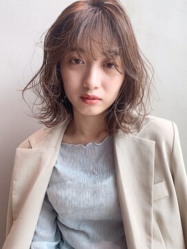 アイティー バイ アルバム 中野店(IT by ALBUM) ウェーブボブ_外ハネボブアッシュブラウンネオウルフ_36559